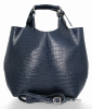 Kožené kabelka shopper bag Vittoria Gotti tmavě modrá VG804